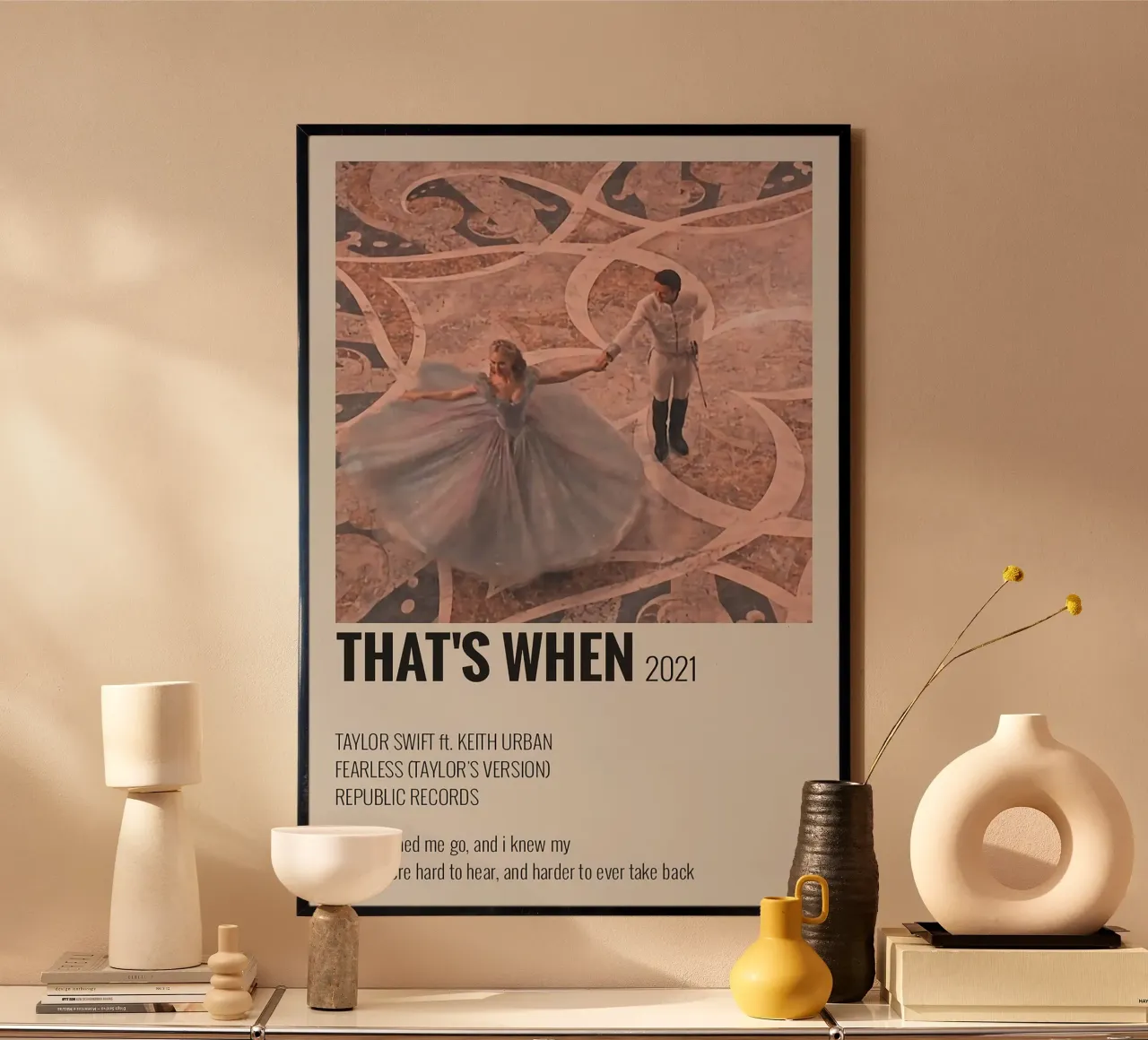 Ecco quando 2021 - Taylor Swifts poster con telaio in alluminio da HUMMERSONIC