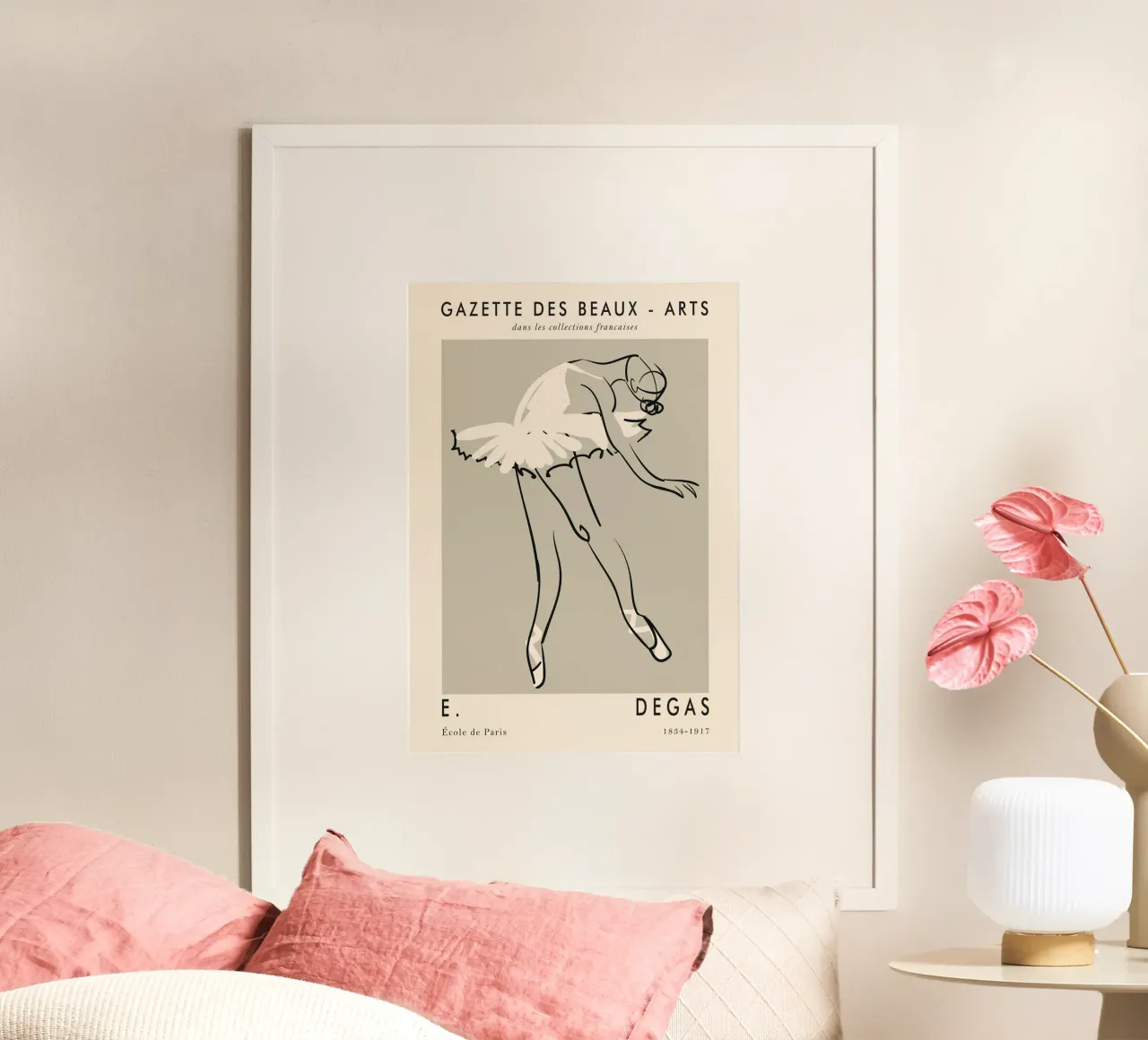 Edgar Degas - Gazette Des Beaux poster con telaio in plastica da Alfieson