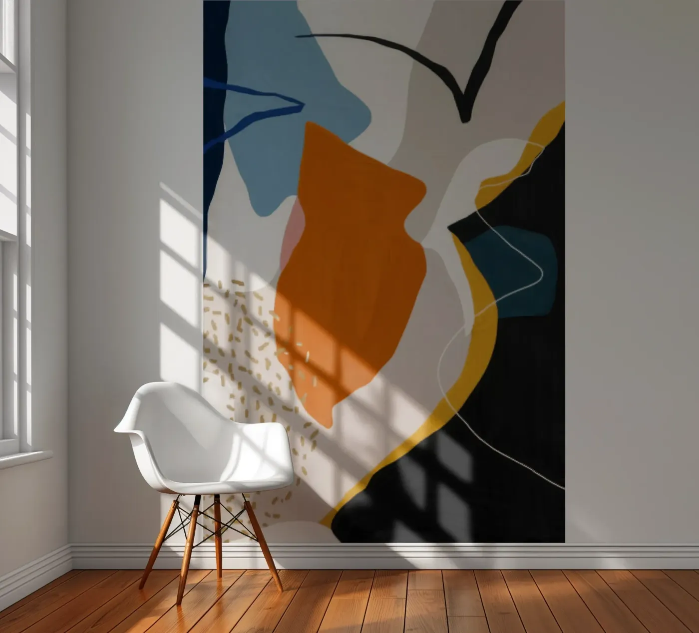 Speelse randvorm fotobehang van Monarch Arc