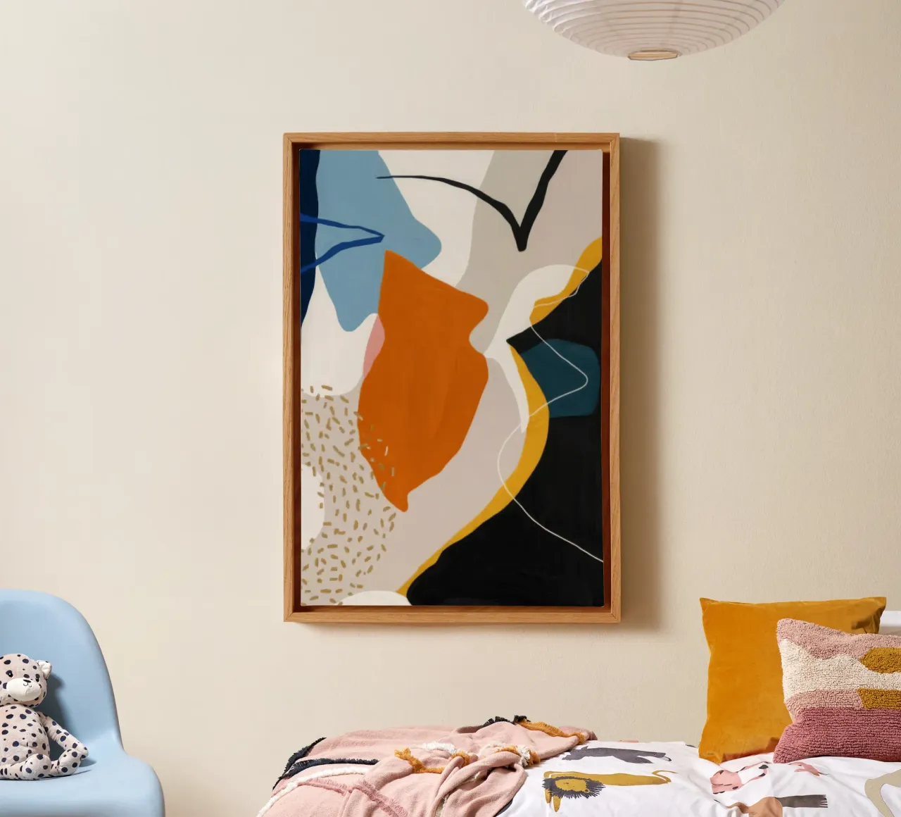 Speelse randvorm canvas met Baklijst van Monarch Arc