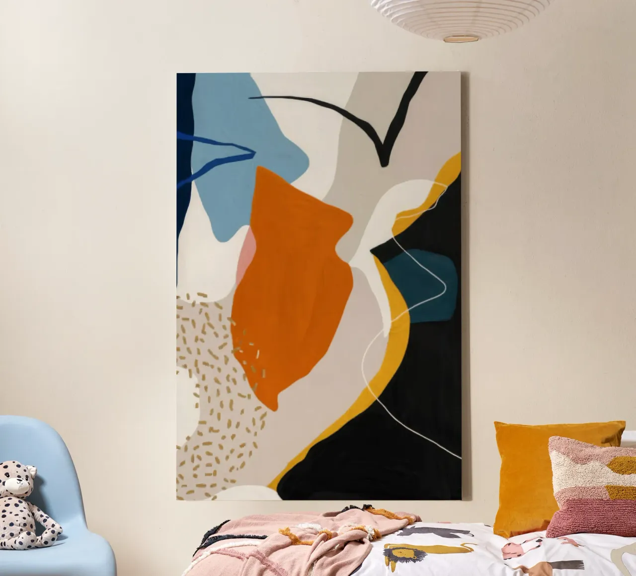Speelse randvorm canvas met Baklijst van Monarch Arc
