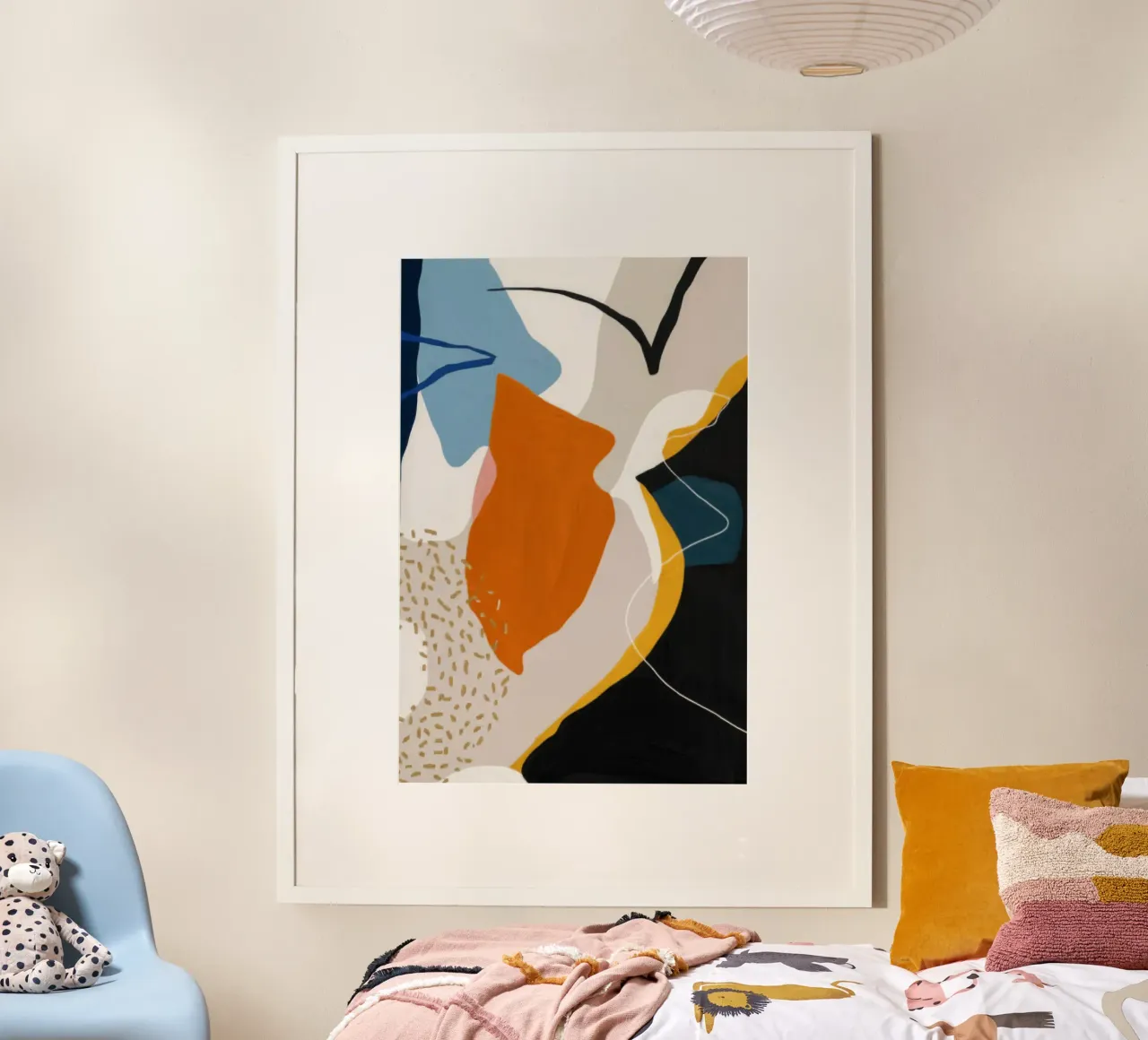 Speelse randvorm poster van Monarch Arc