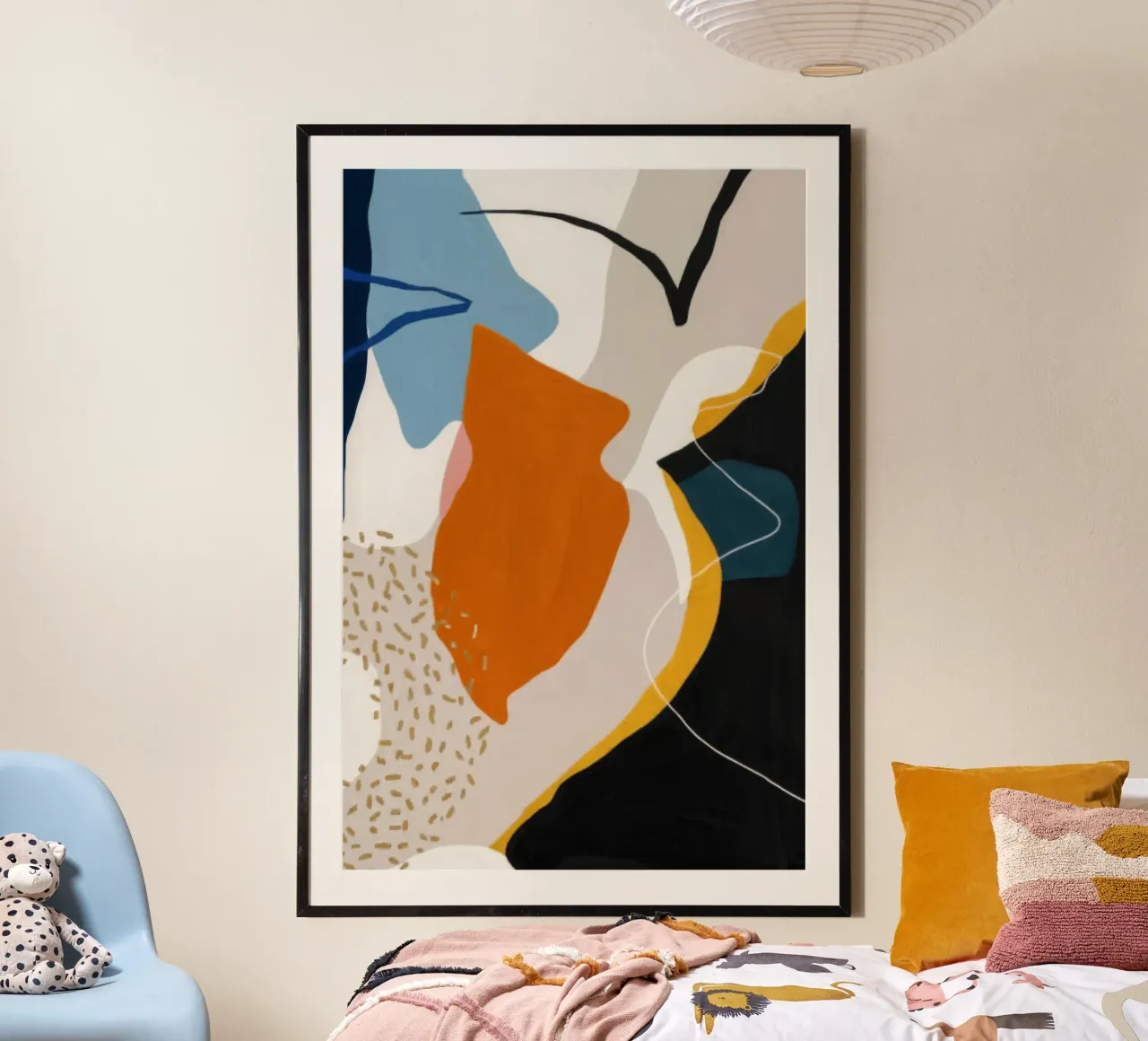 Speelse randvorm poster van Monarch Arc