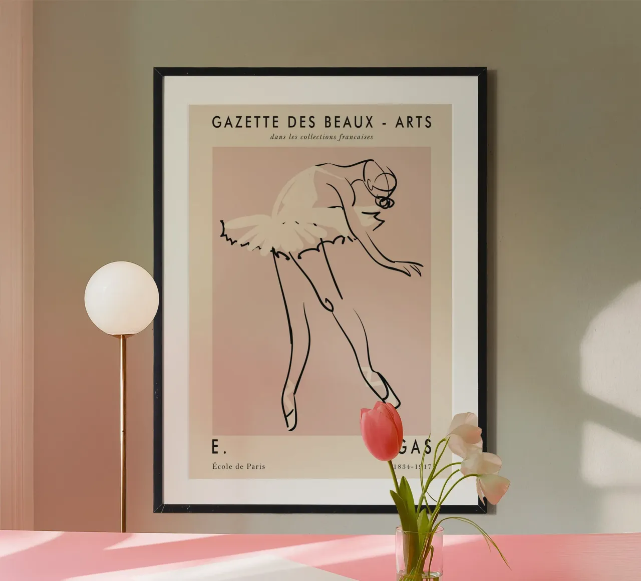 Poster della ballerina di Edgar Degas poster con telaio in legno da Alfieson