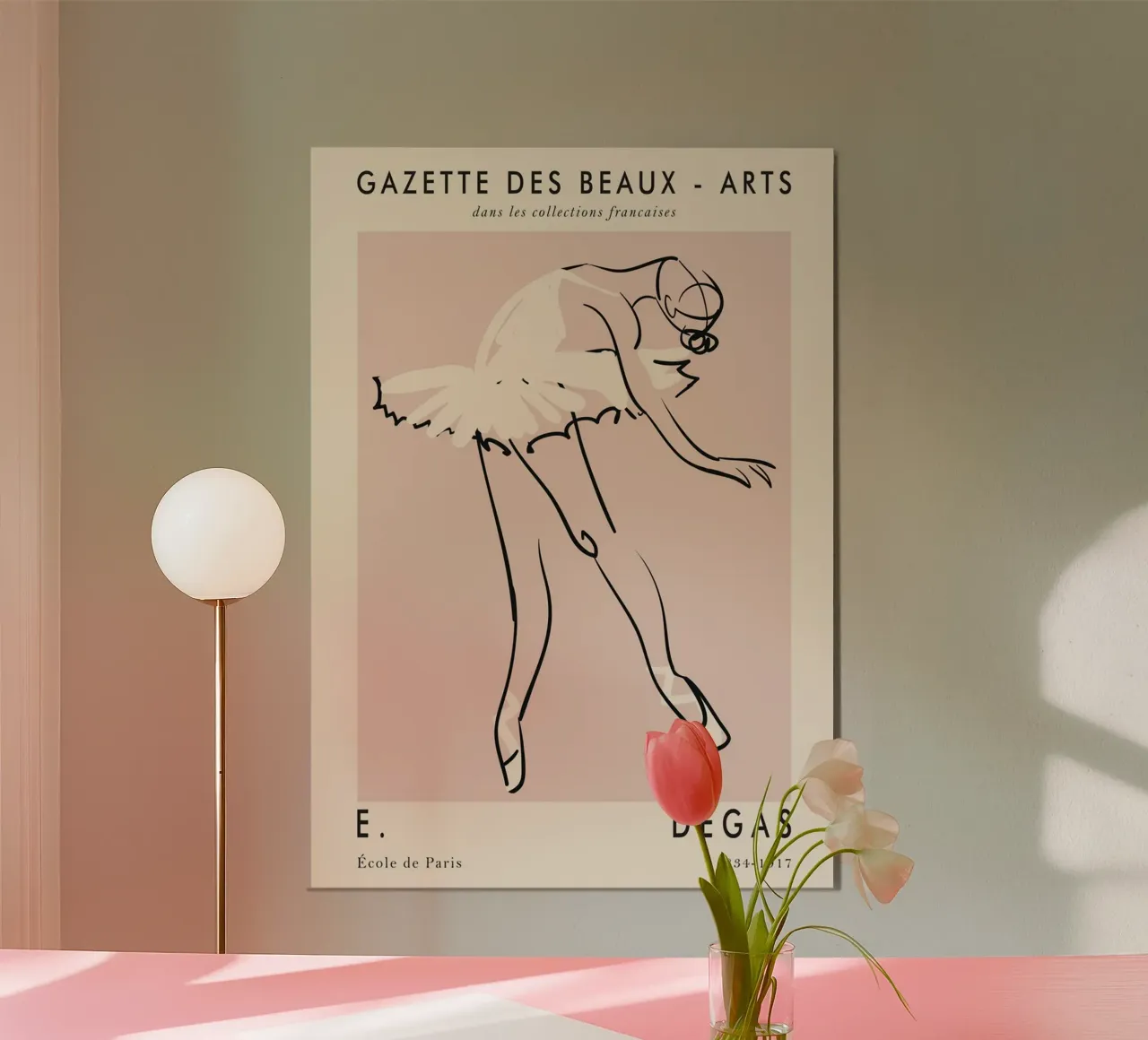 Poster della ballerina di Edgar Degas poster con telaio in legno da Alfieson