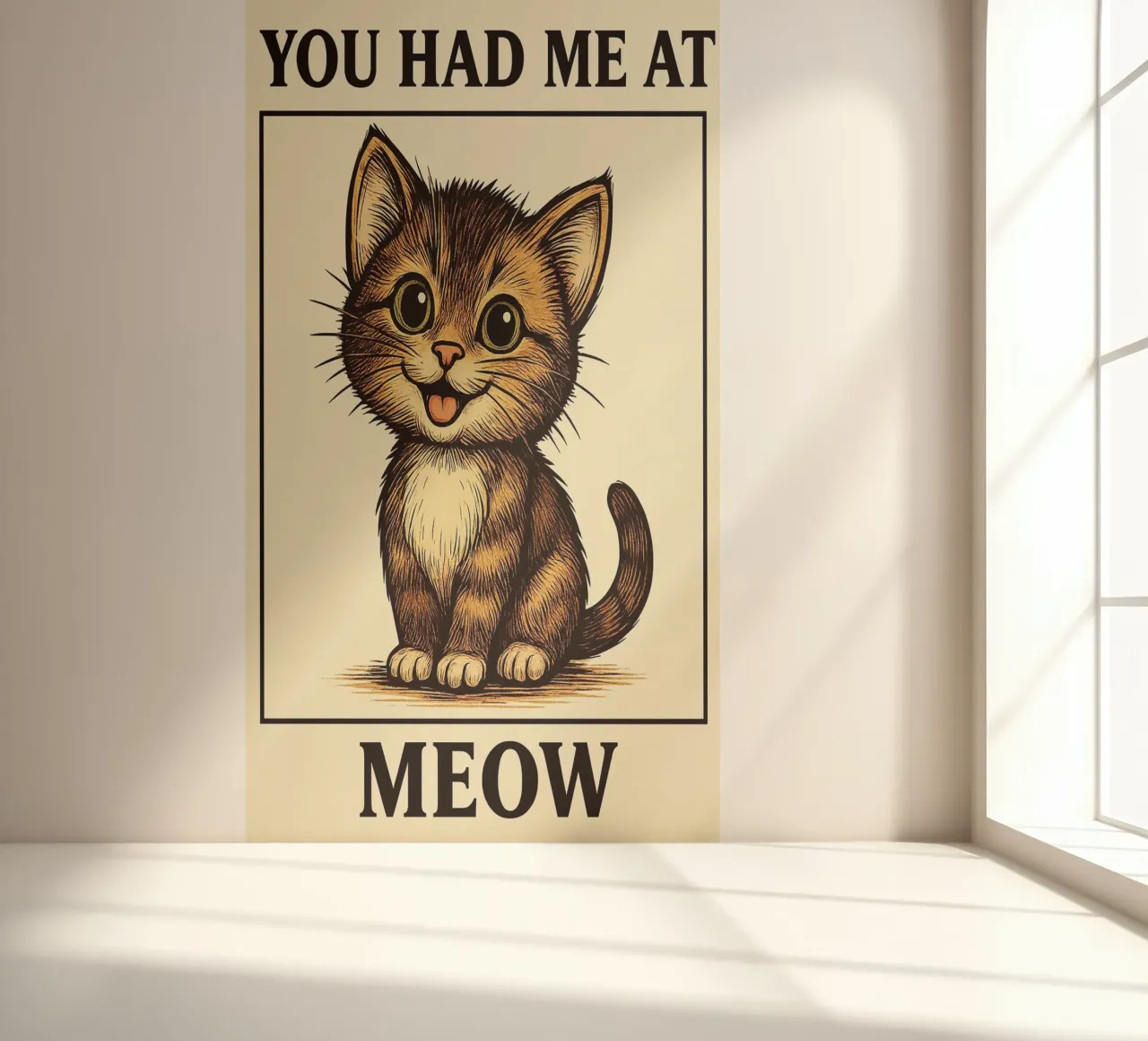 Funny Cat You Had Me At Meow photo wallpaper by Rawdenox