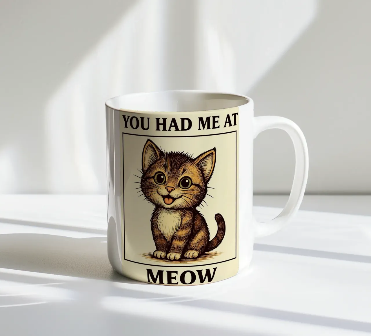 Gatto divertente Mi hai fatto venire in mente Meow tazza in ceramica da Rawdenox