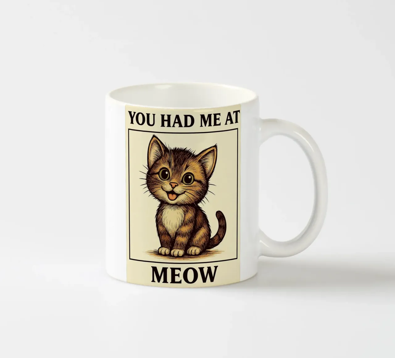 Gatto divertente Mi hai fatto venire in mente Meow tazza in ceramica da Rawdenox