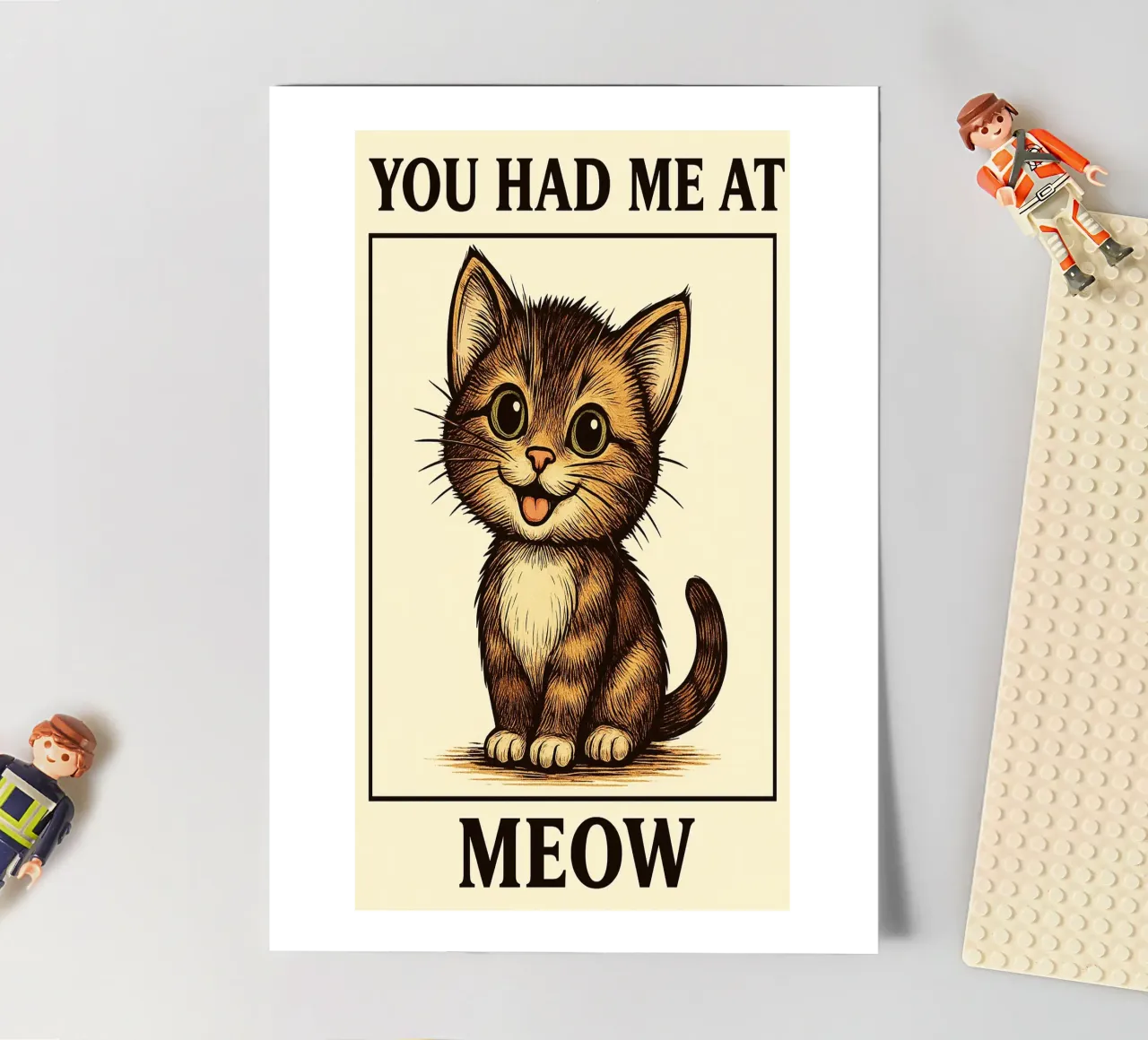 Lustige Katze Sie hatten mich bei Meow Stickerbogen von Rawdenox