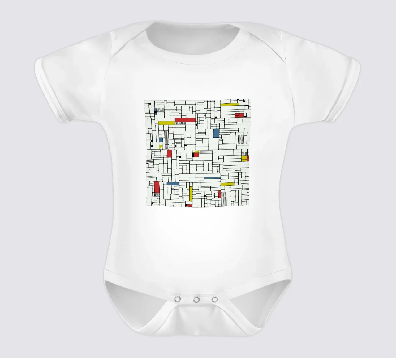 Computer Graphic primary colours body neonato maniche corte da Hemingway Design