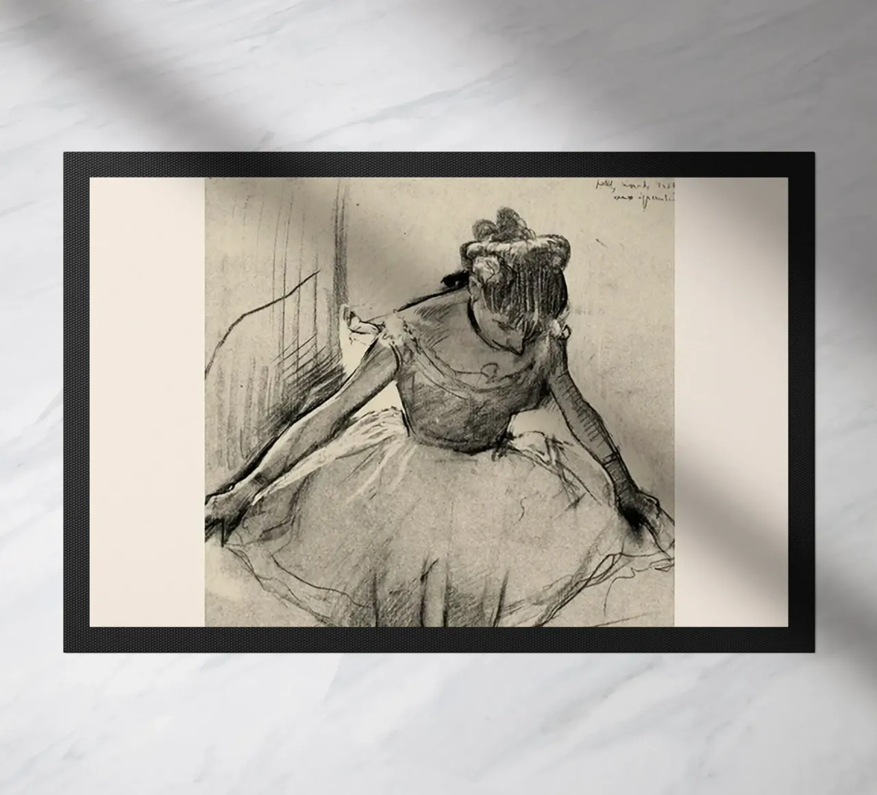 Edgar Degas - Giovane donna in piedi zerbino da Alfieson