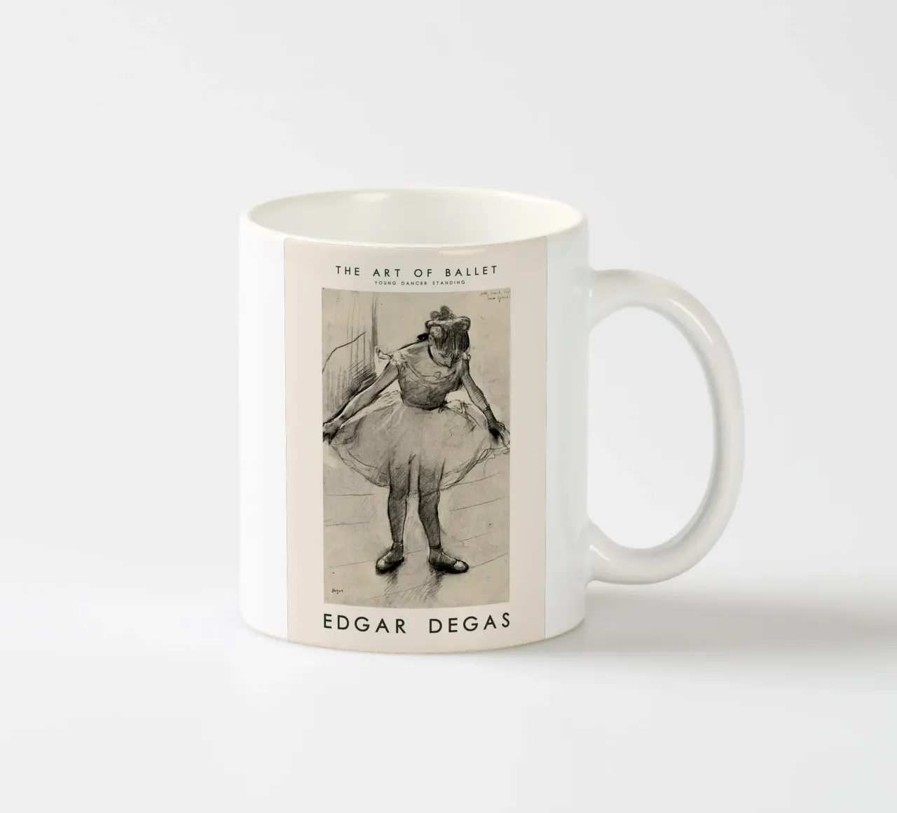 Edgar Degas - Giovane donna in piedi tazza in ceramica da Alfieson