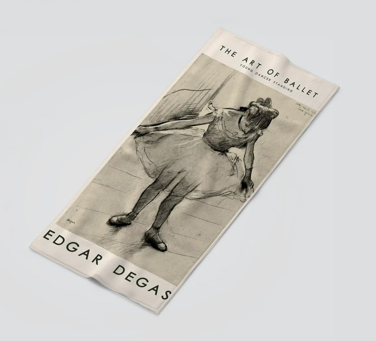 Edgar Degas - Giovane donna in piedi telo mare da Alfieson