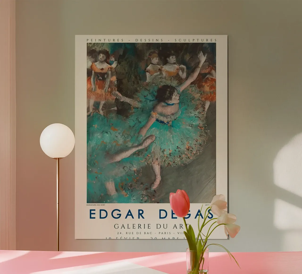 Poster di danza di Edgar Degas poster con telaio in legno da Alfieson