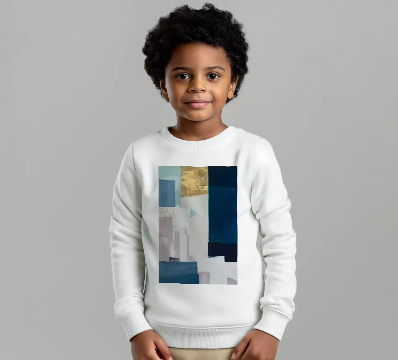 Modern Fade Geometry kids sweatshirt by Monarch Arc
