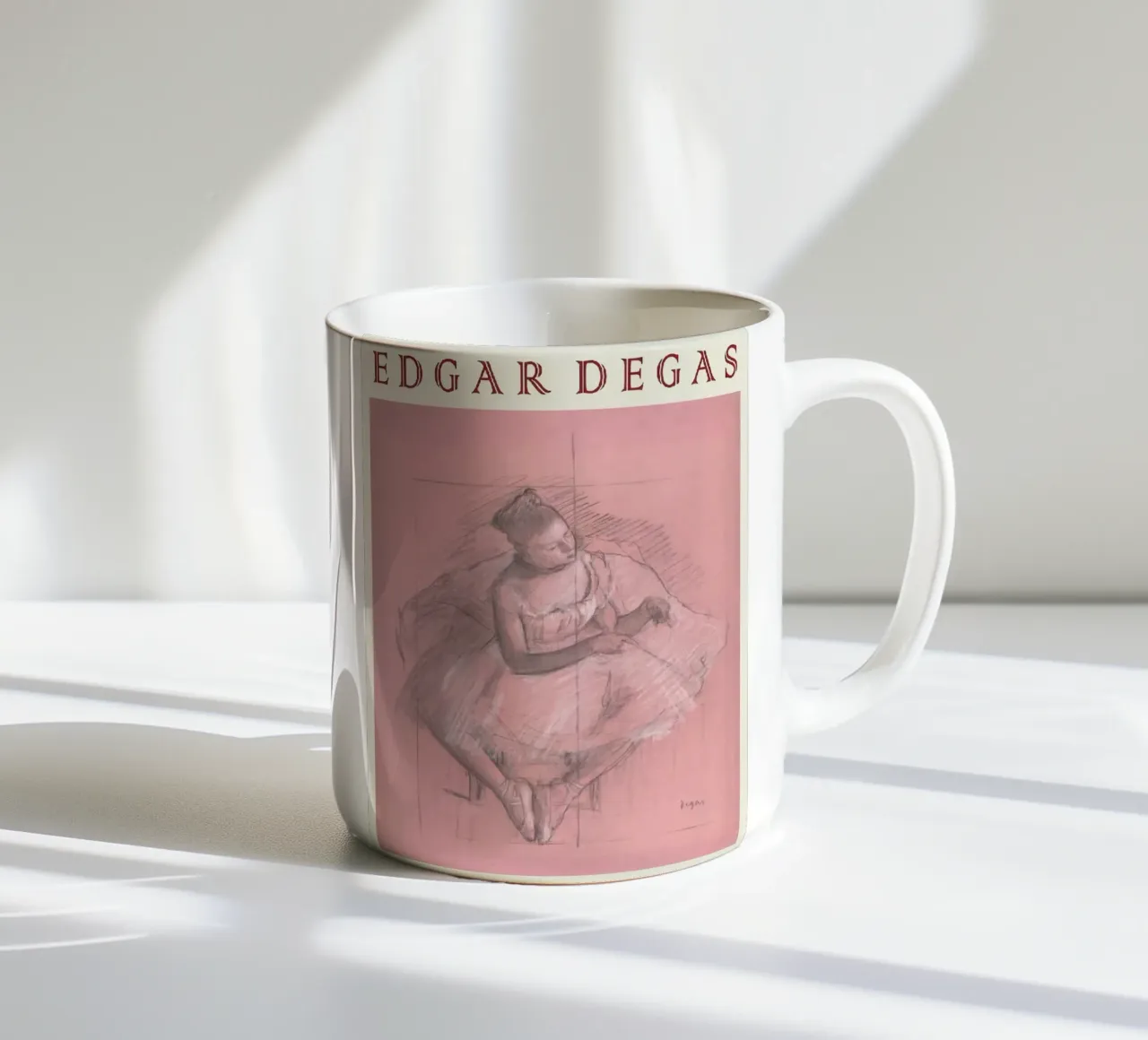 Edgar Degas Ballet Drawing Poster ceramic mug by Alfieson
