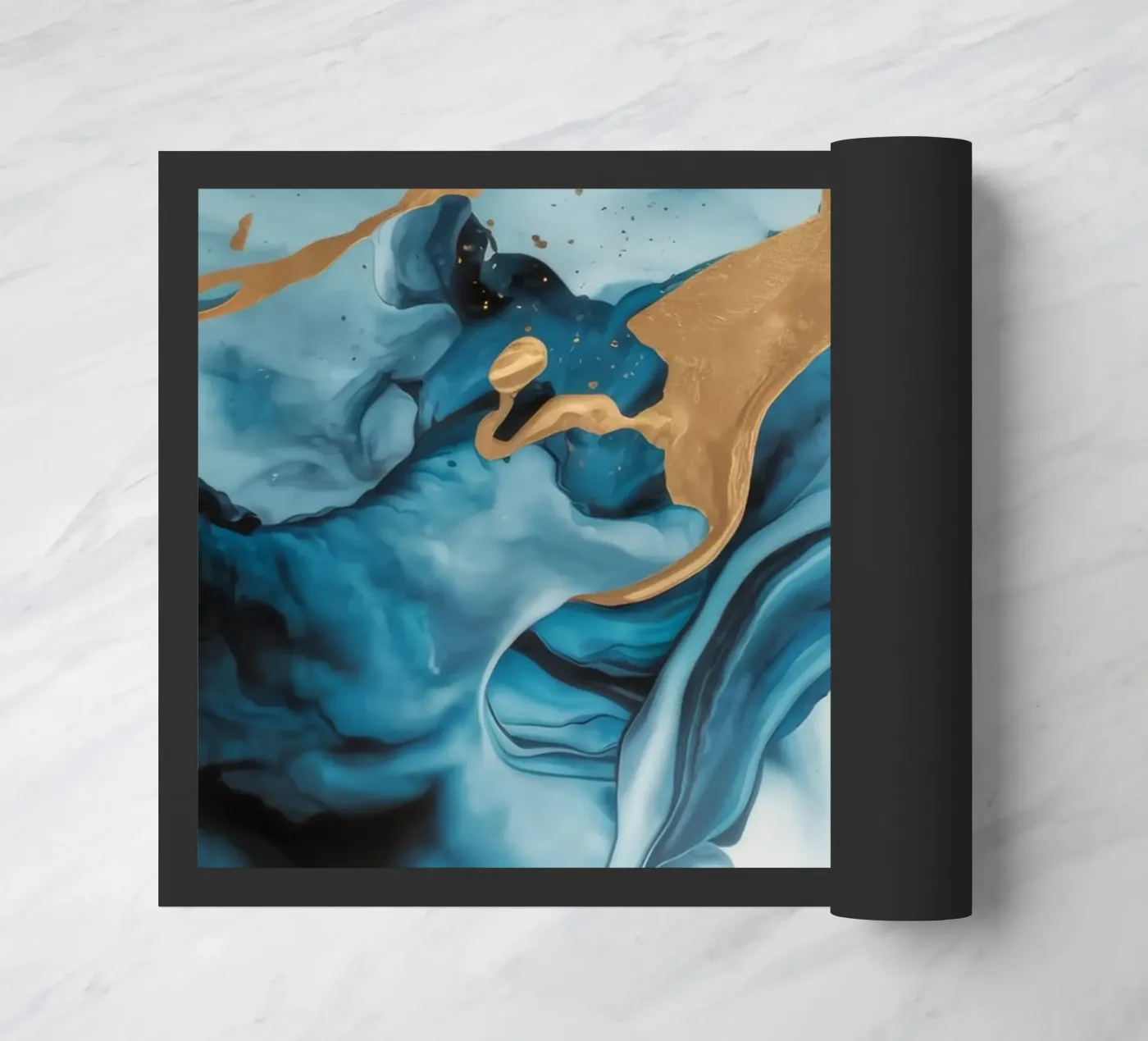 Sapphire Drift Flame Fußmatte von Monarch Arc