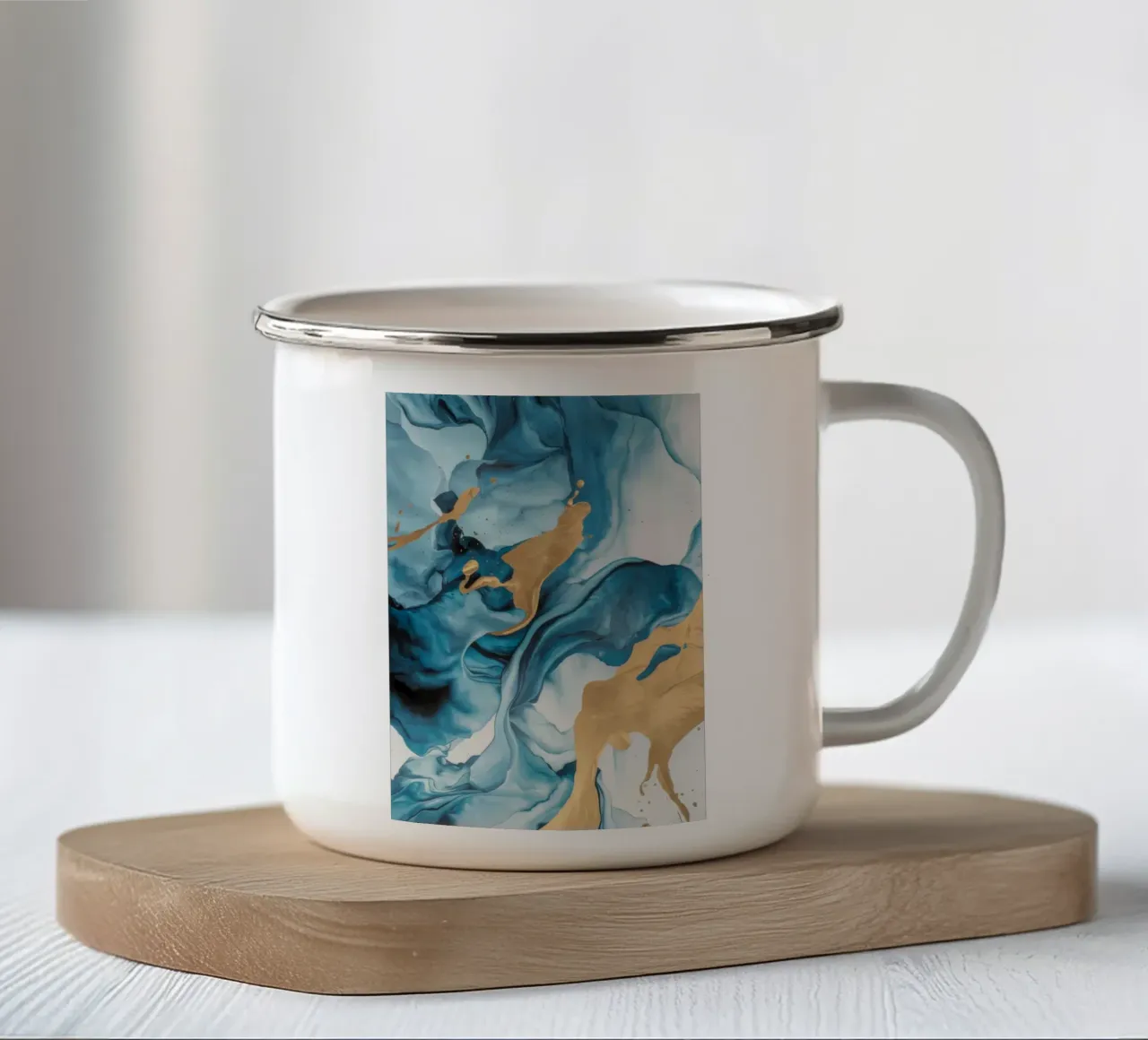 Fiamma della deriva dello zaffiro tazza in smalto da Monarch Arc