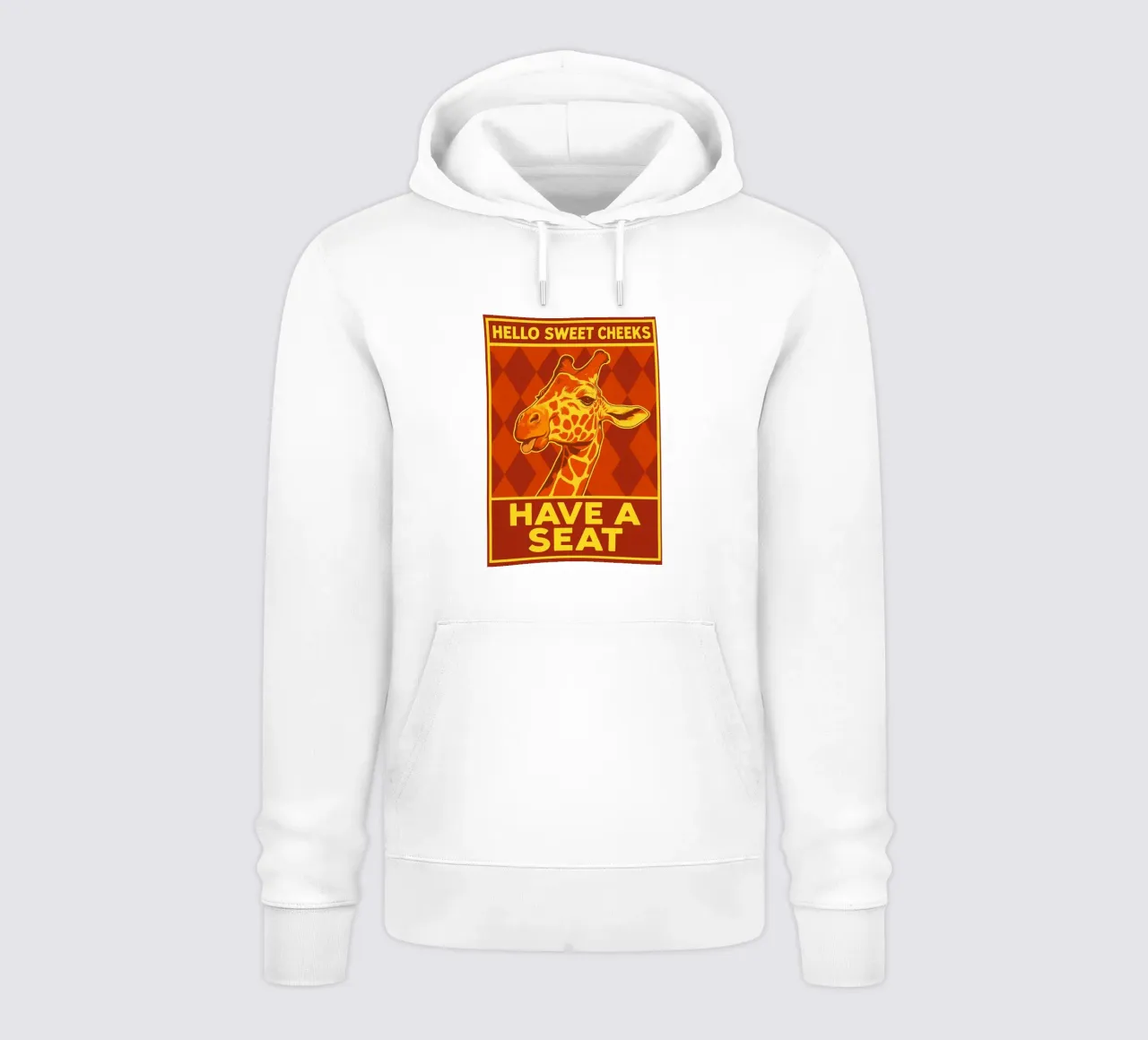 Ciao, guance dolci, giraffa felpa con cappuccio da Rawdenox