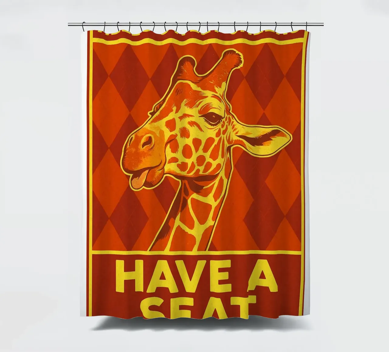 Ciao, guance dolci, giraffa tenda da doccia da Rawdenox