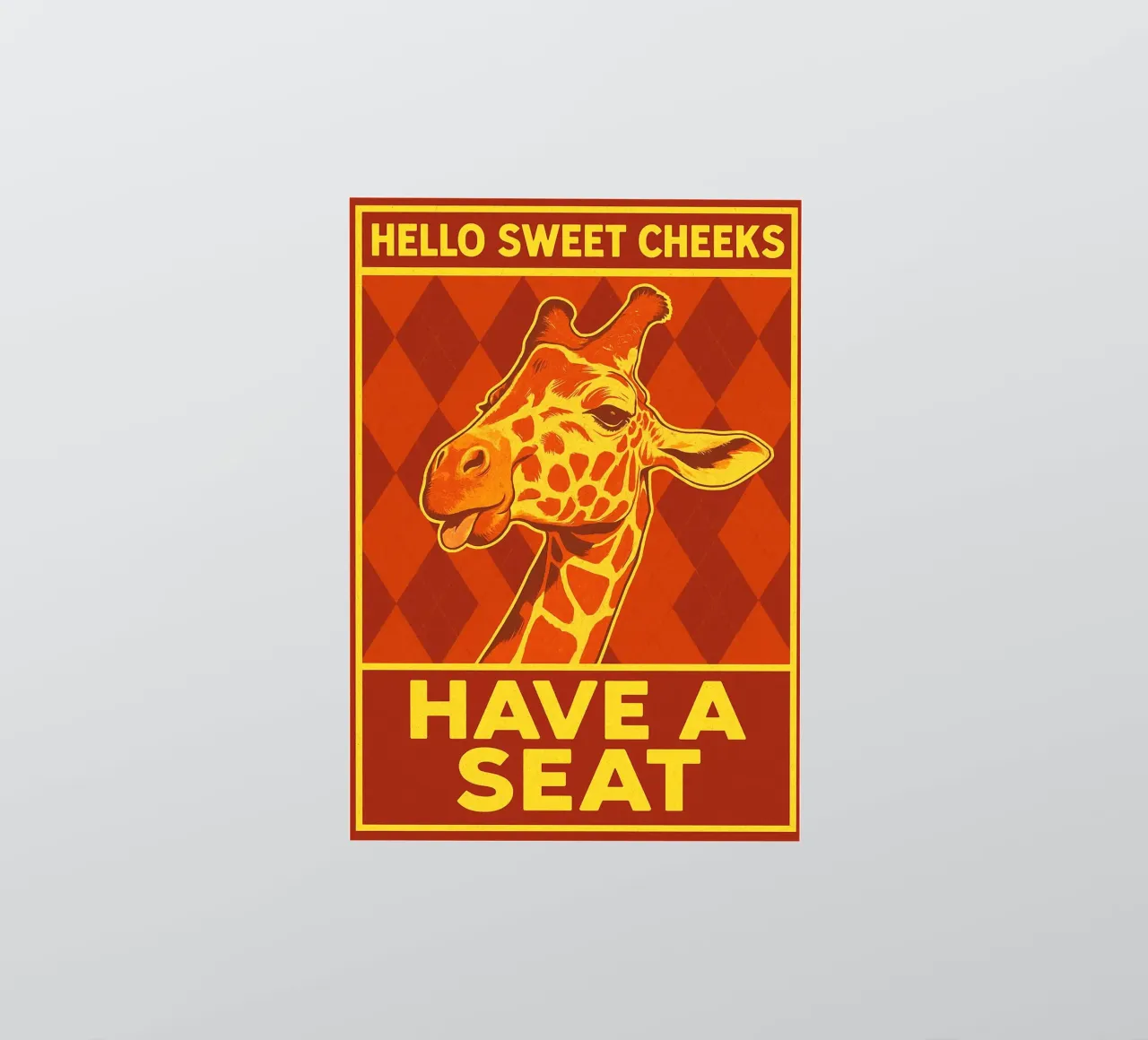 Hello Sweet Cheeks Giraffe sticker by Rawdenox