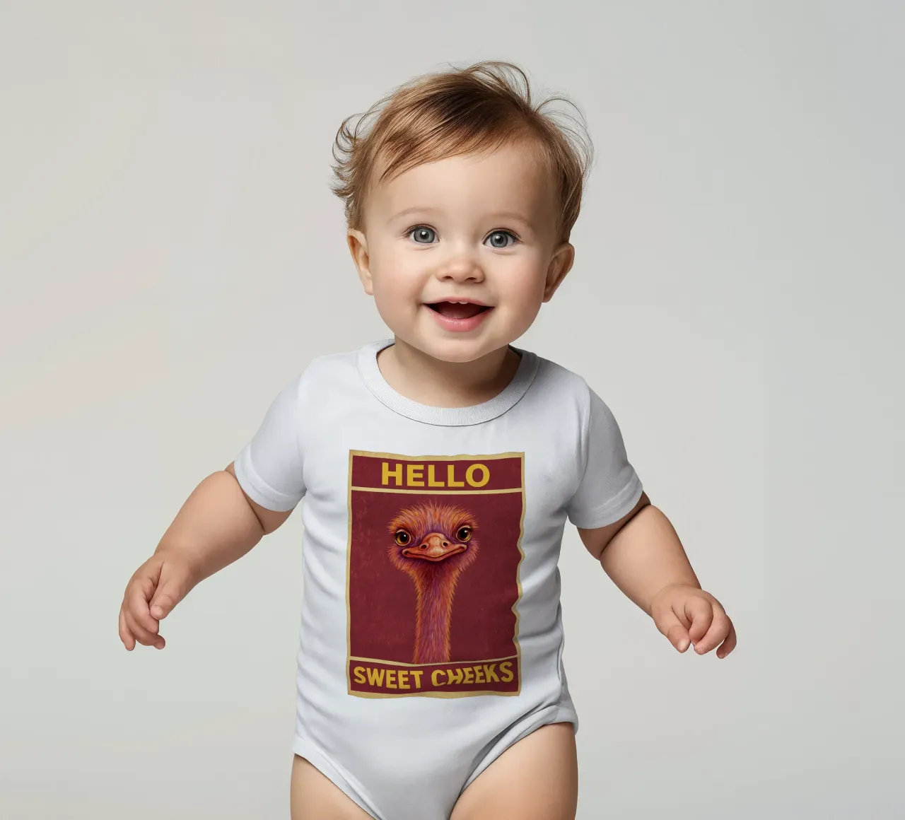 Ciao Guance Dolci body neonato maniche corte da Rawdenox
