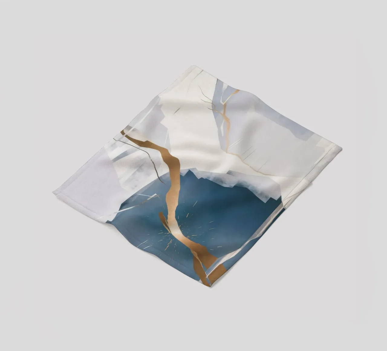 Frost Line Break fleece blanket by Monarch Arc