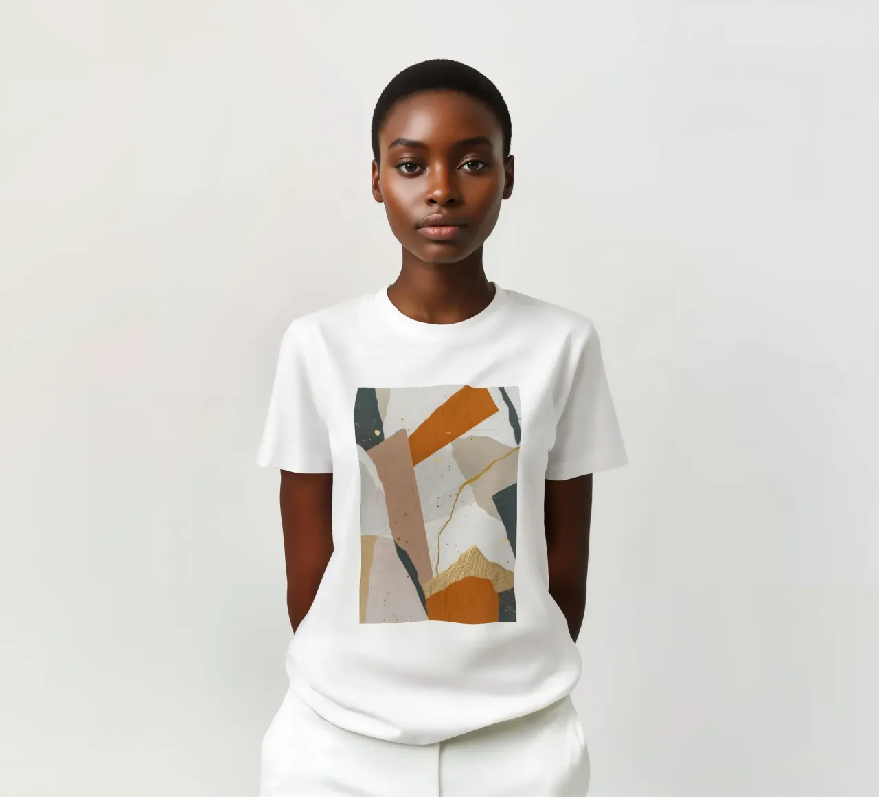 Patchwork-Düne Bewegung T-Shirt von Monarch Arc