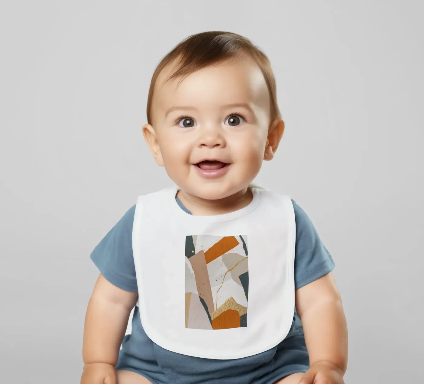 Patchwork Dune Motion baby bib by Monarch Arc