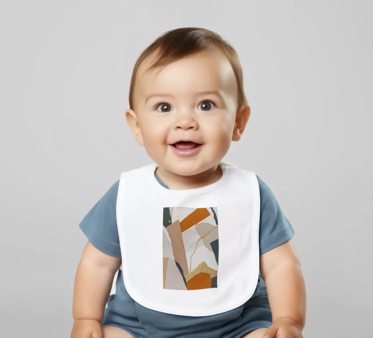 Patchwork Dune Motion baby bib by Monarch Arc