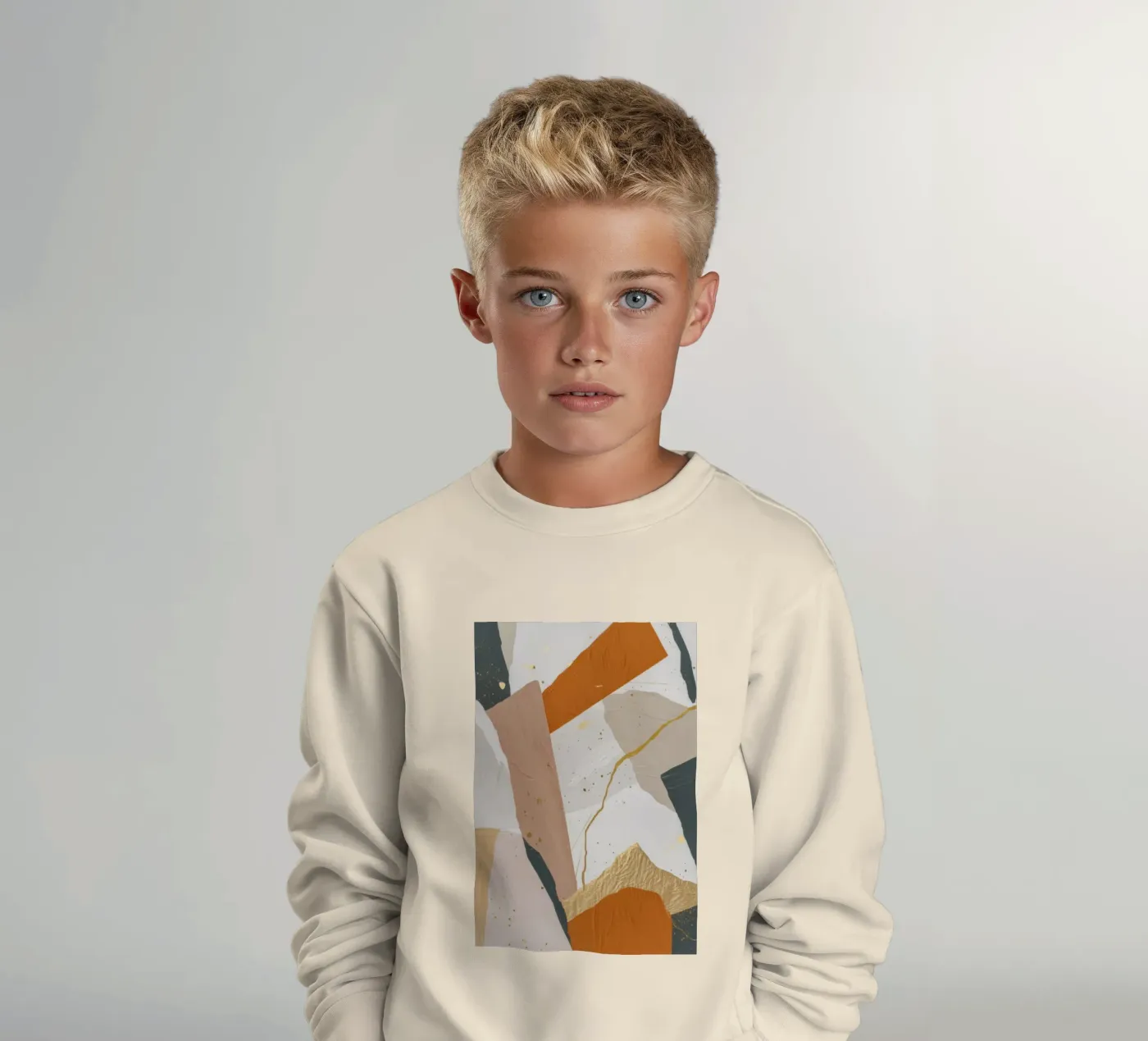 Patchwork Duin Motie kinder sweatshirt van Monarch Arc