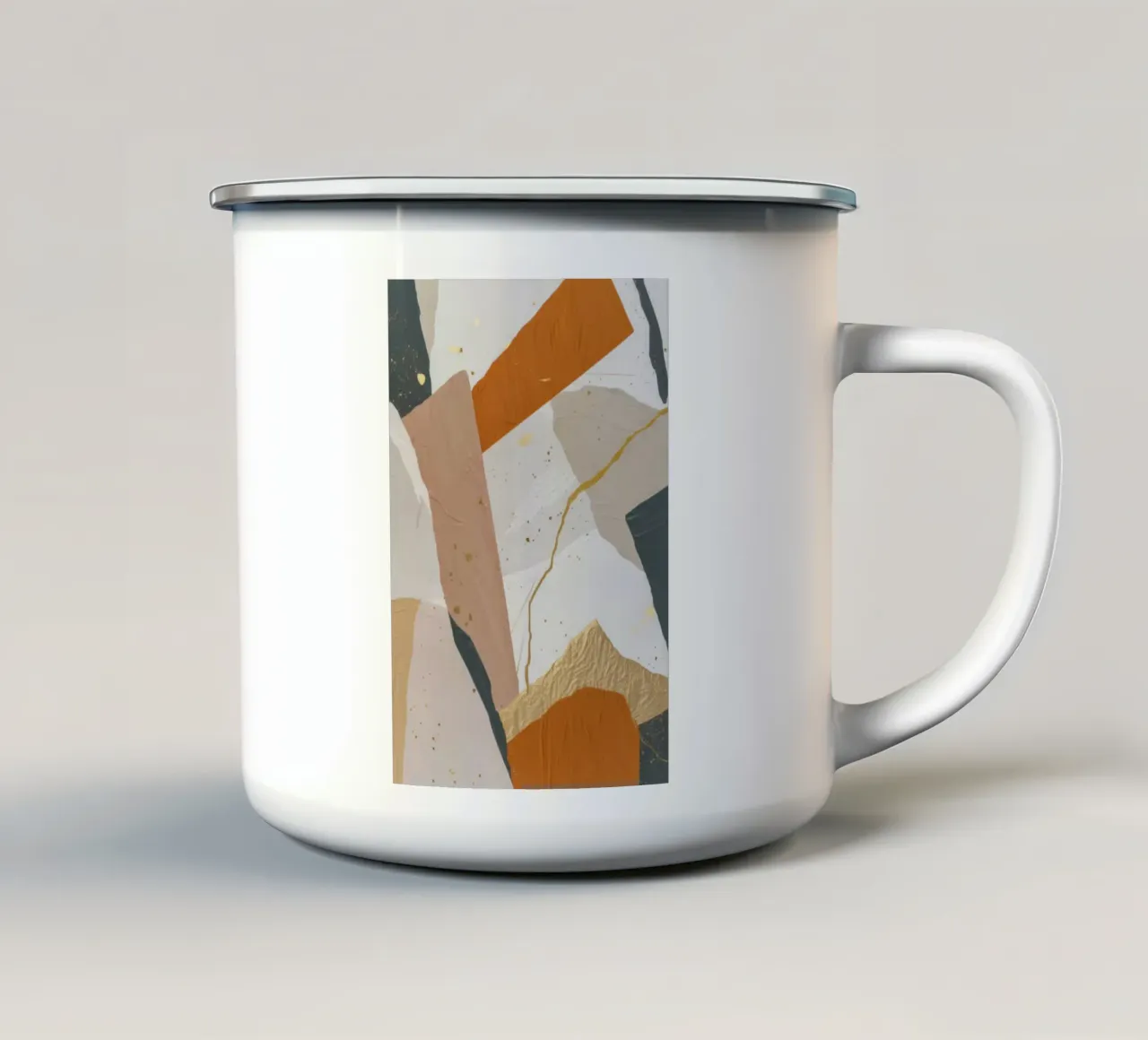 Patchwork-Düne Bewegung Emaille Tasse von Monarch Arc