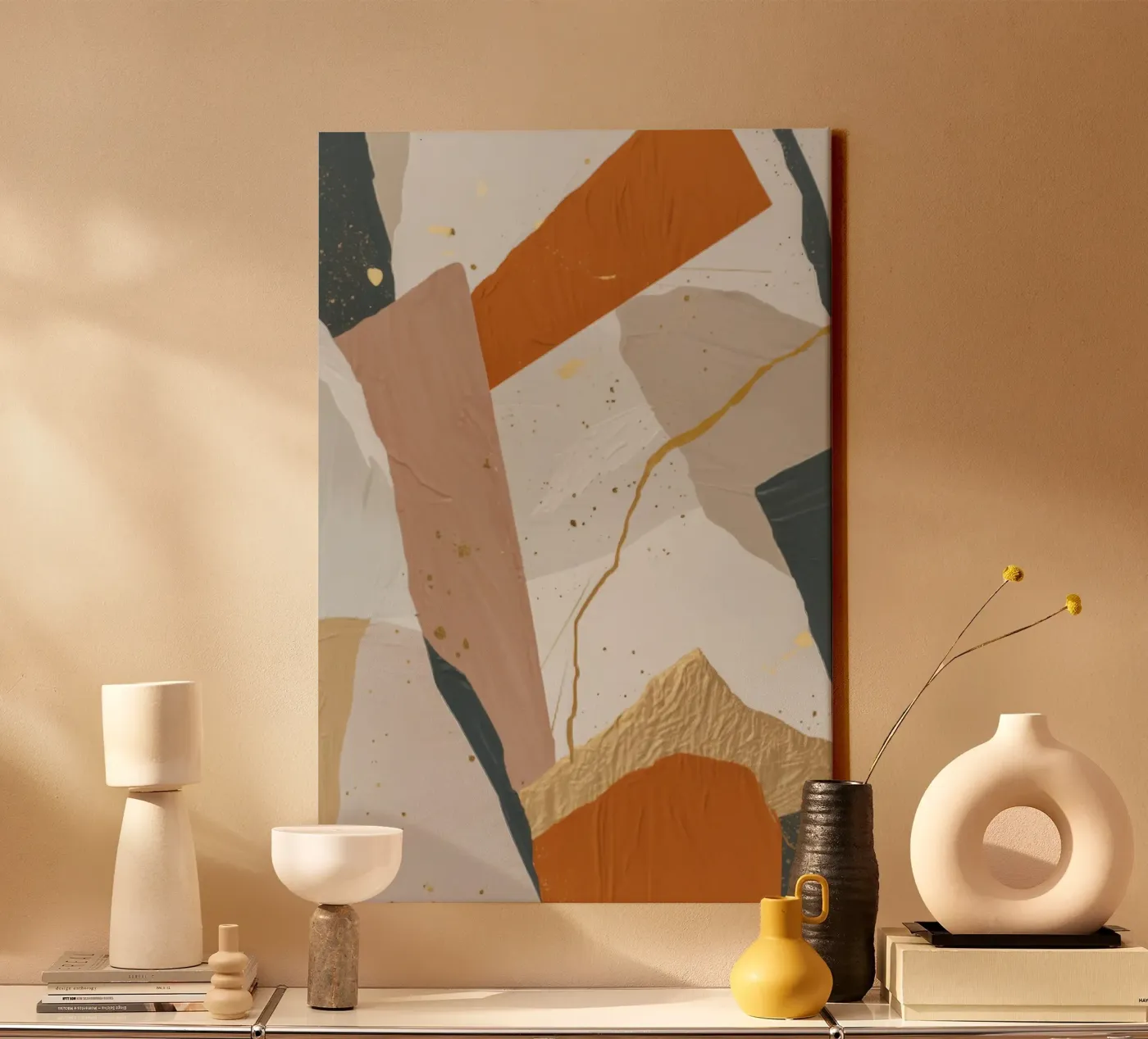Patchwork Duin Motie canvas van Monarch Arc