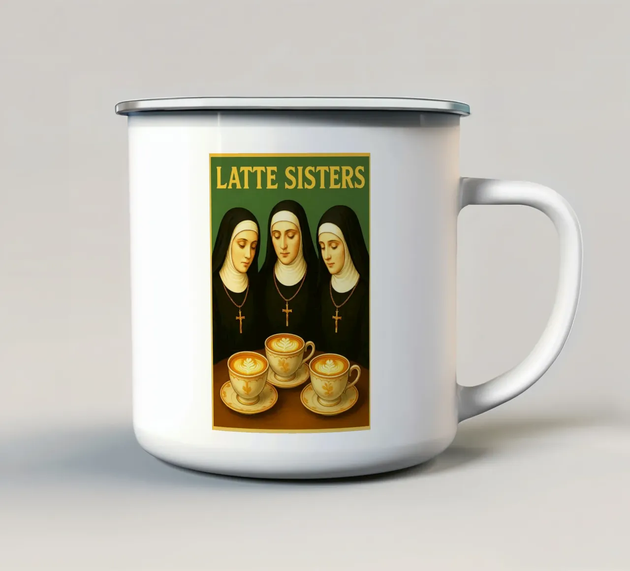 Latte Sister tazza in smalto da Rawdenox