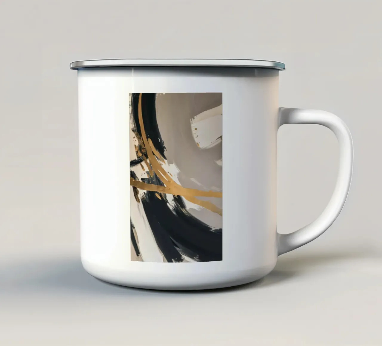 Obsidian Gold Swipe taza de esmalte de Monarch Arc