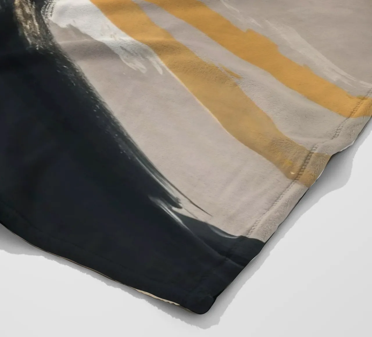 Obsidian Gold Swipe fleece blanket by Monarch Arc