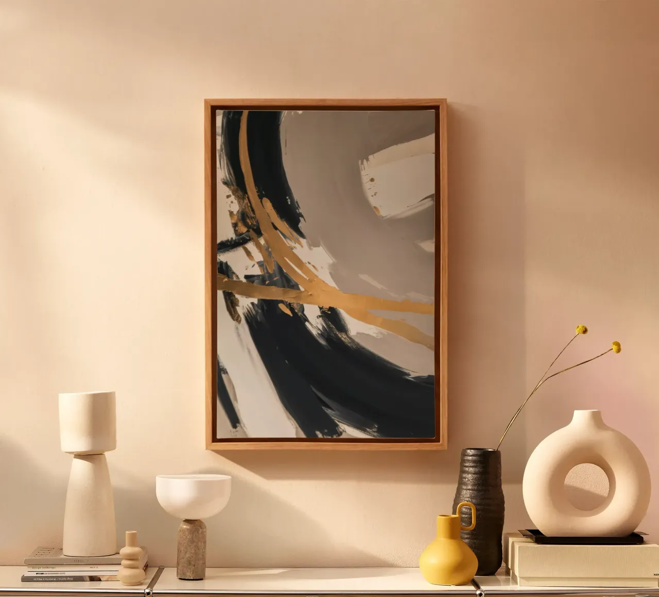 Obsidiaan Goud Swipe canvas met Baklijst van Monarch Arc