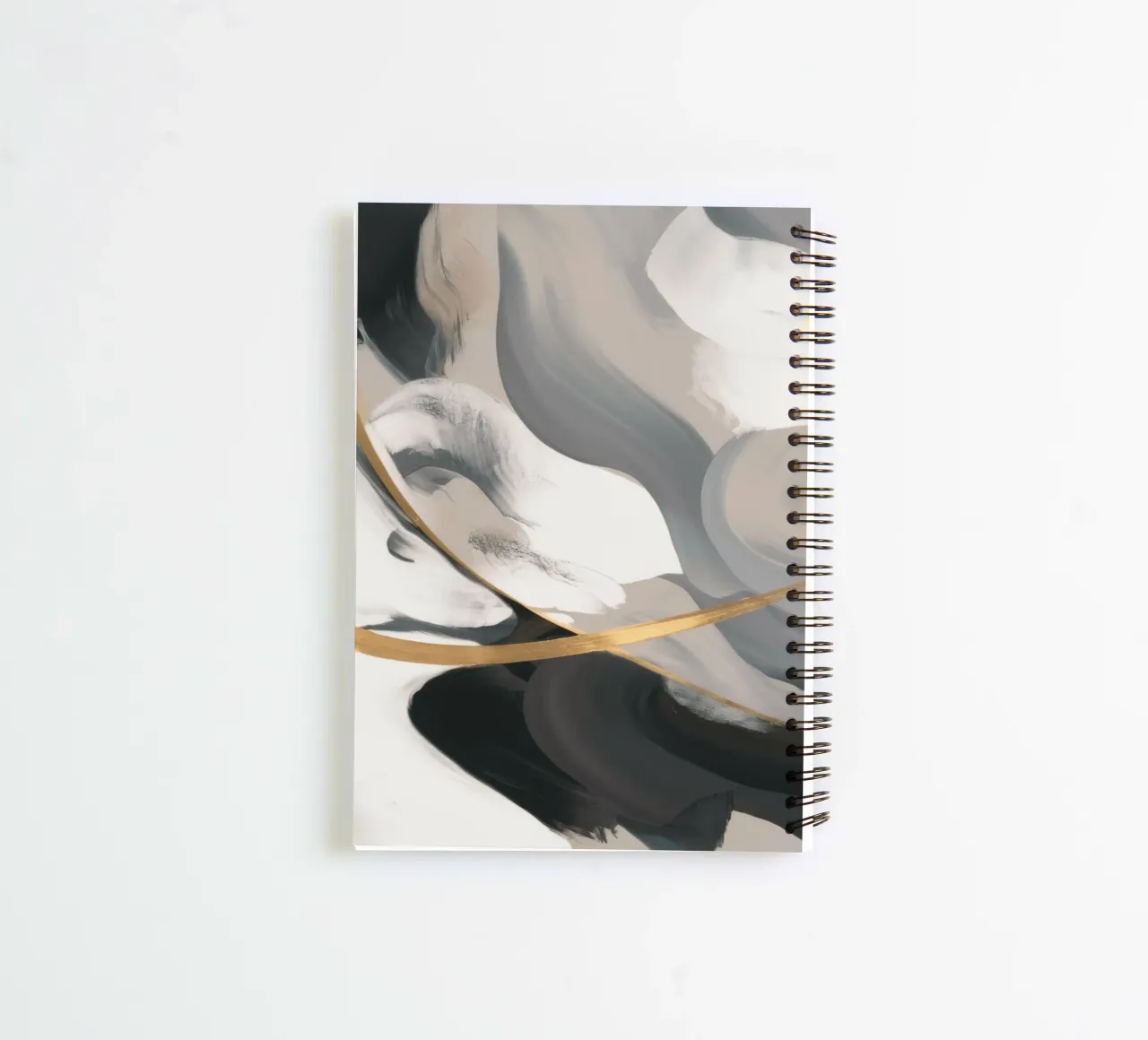 Monochrome Spiral Ray spiral notebook by Monarch Arc