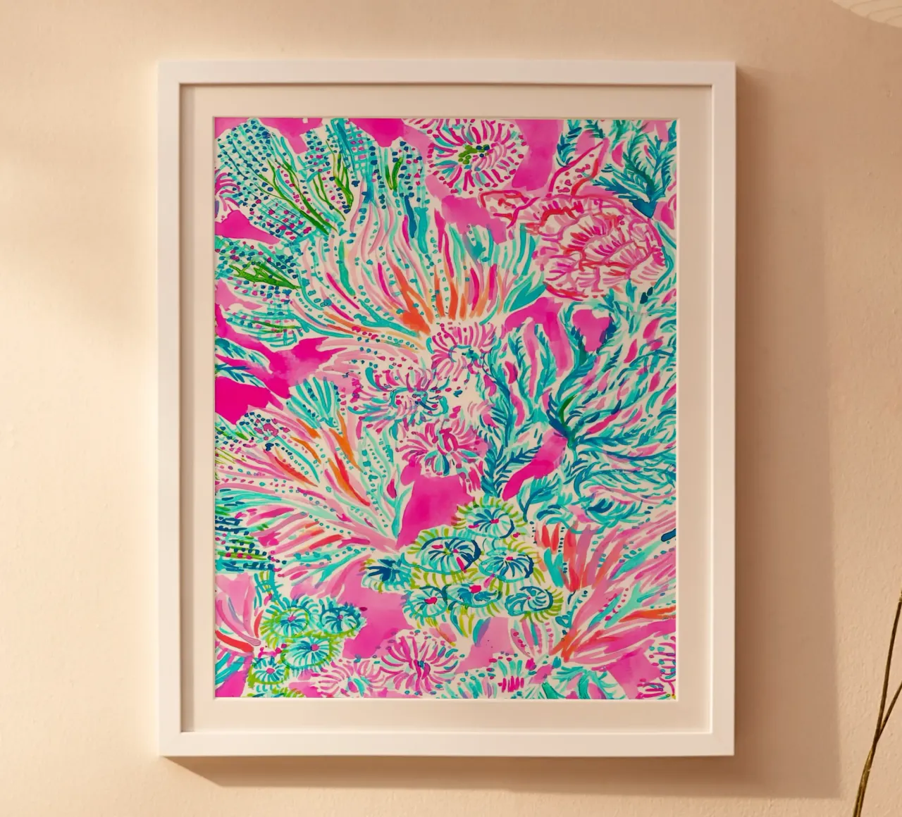 Lilly Pulitzer - Ispirazione Villar poster con telaio in legno da Queenshop