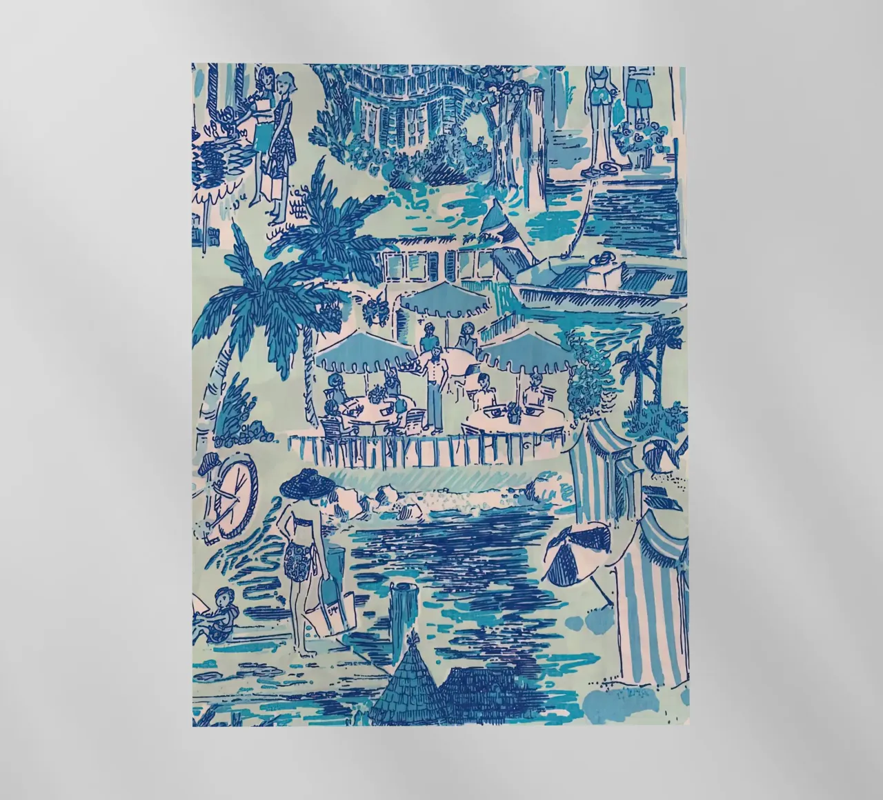 Lilly Pulitzer - Acquamarina fresca pellicola backlit da Queenshop