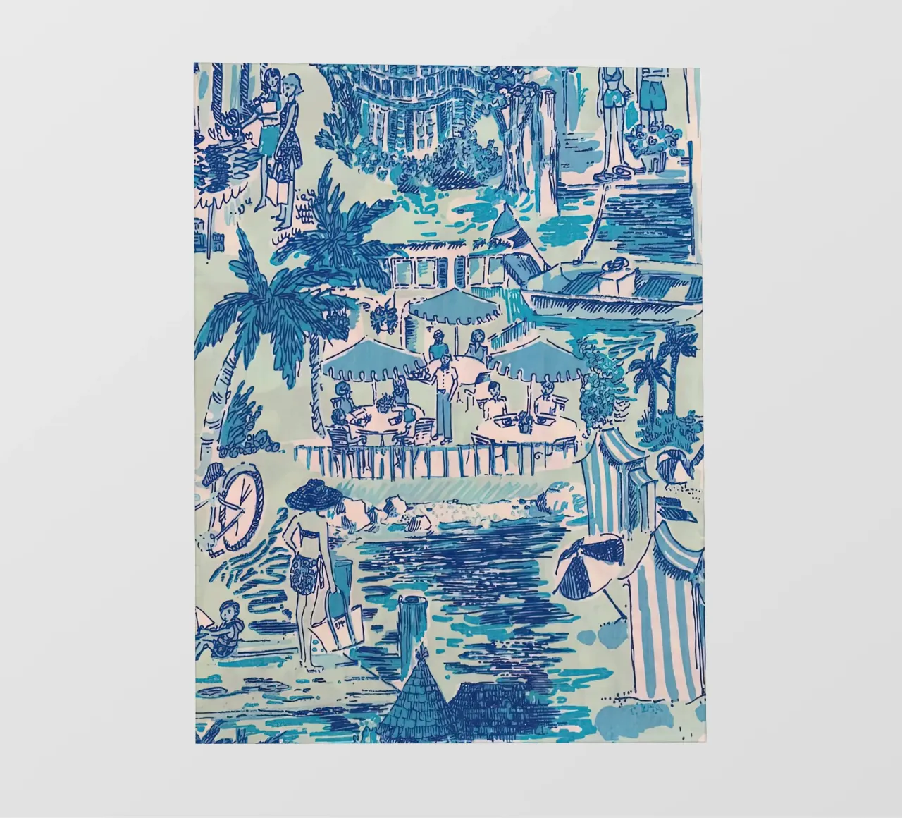 Lilly Pulitzer - Acquamarina fresca pellicola backlit da Queenshop