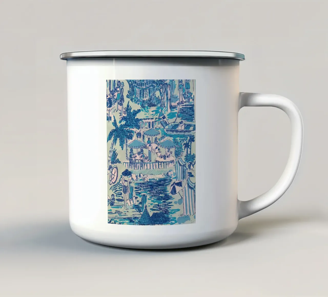 Lilly Pulitzer - Acquamarina fresca tazza in smalto da Queenshop