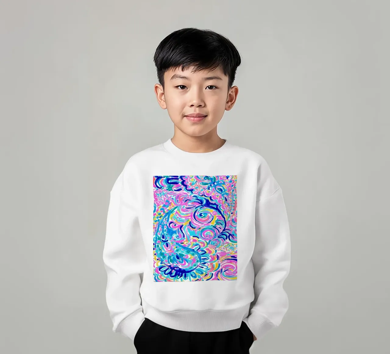 Lilly Pulitzer - Inspiración Coral sudadera para niño de Queenshop