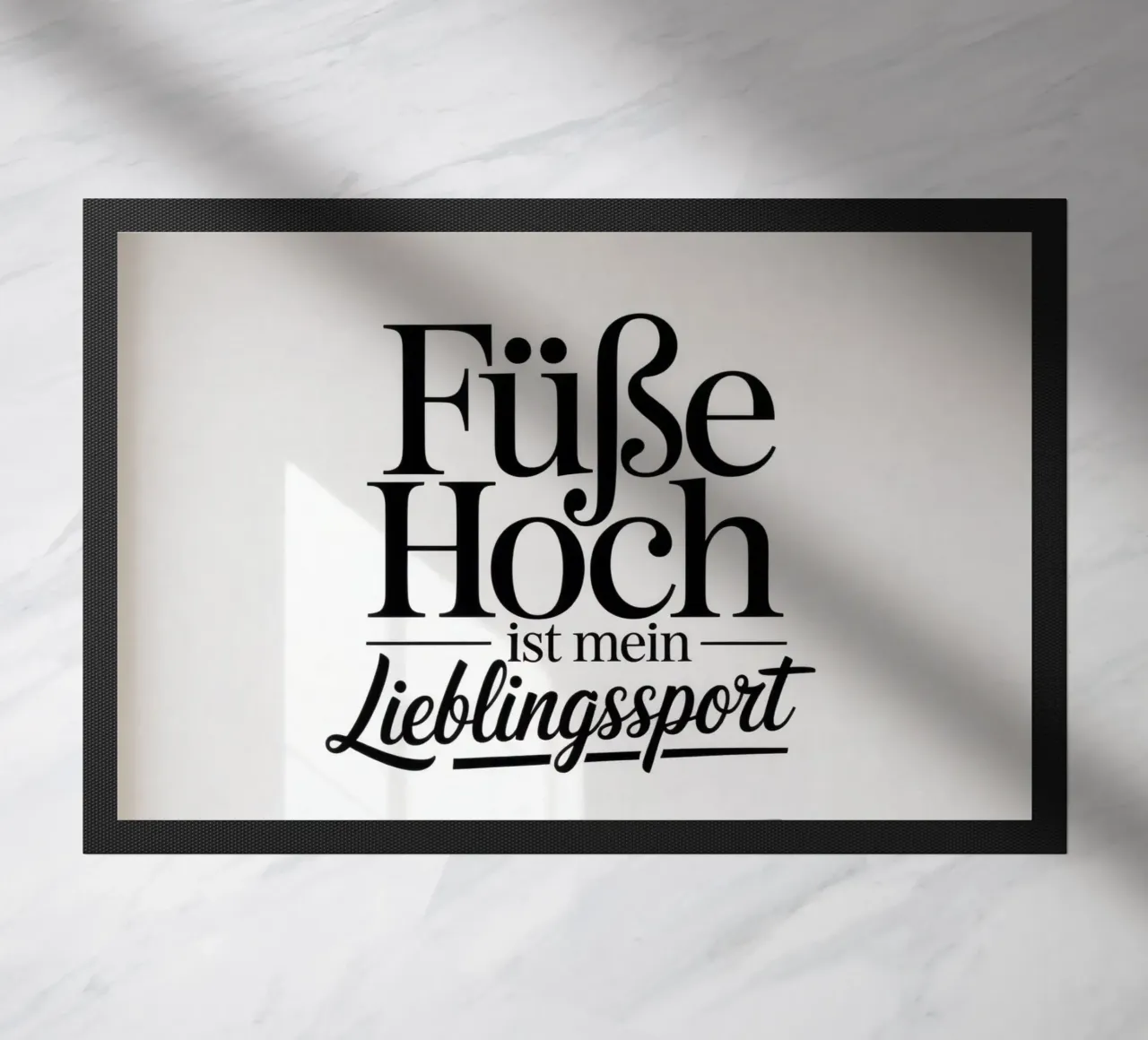 Füße hoch ist mein Lieblingssport doormat by Aphorismiker