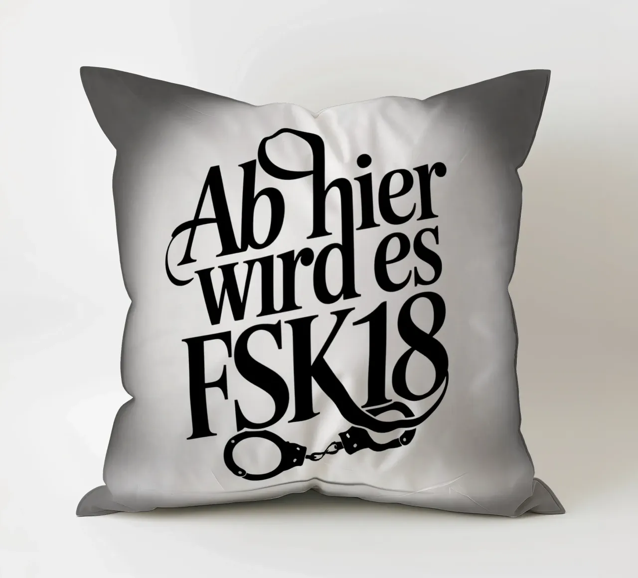FSK 18 decorative cushion by Aphorismiker