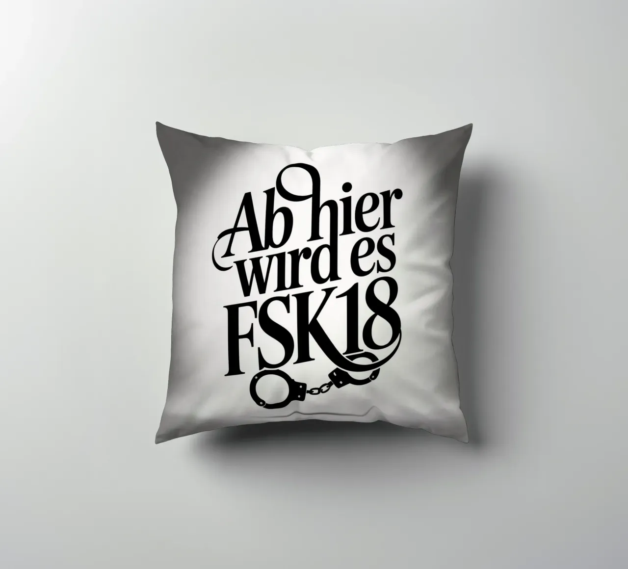 FSK 18 decorative cushion by Aphorismiker
