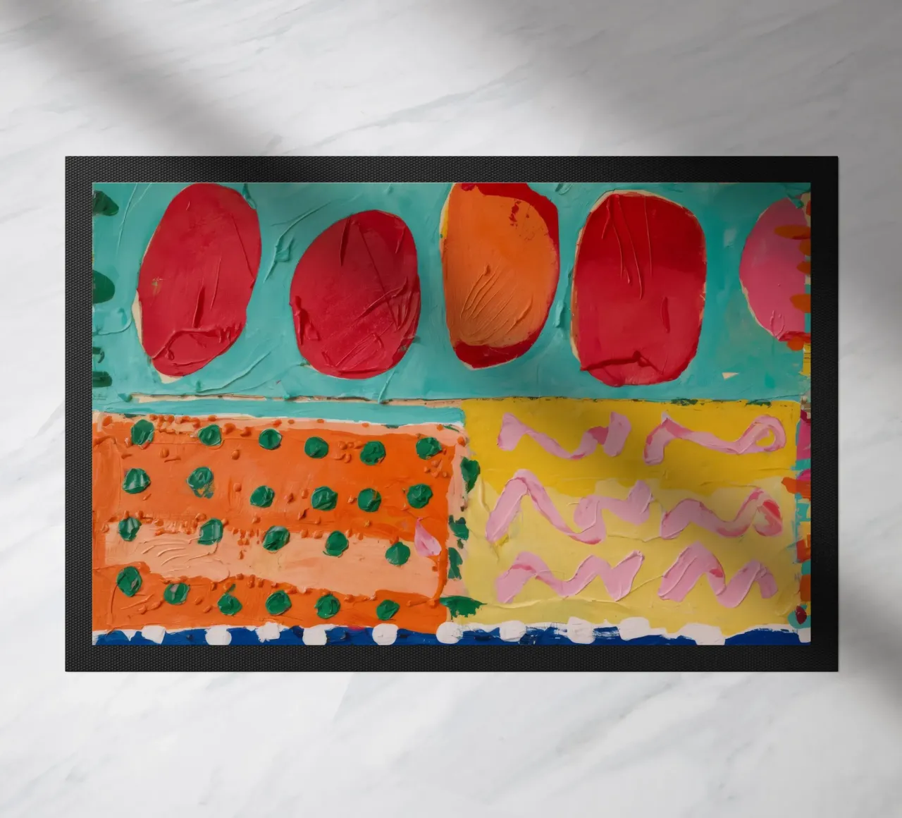 Sunset Blaze Celebration doormat by Sublime Layers