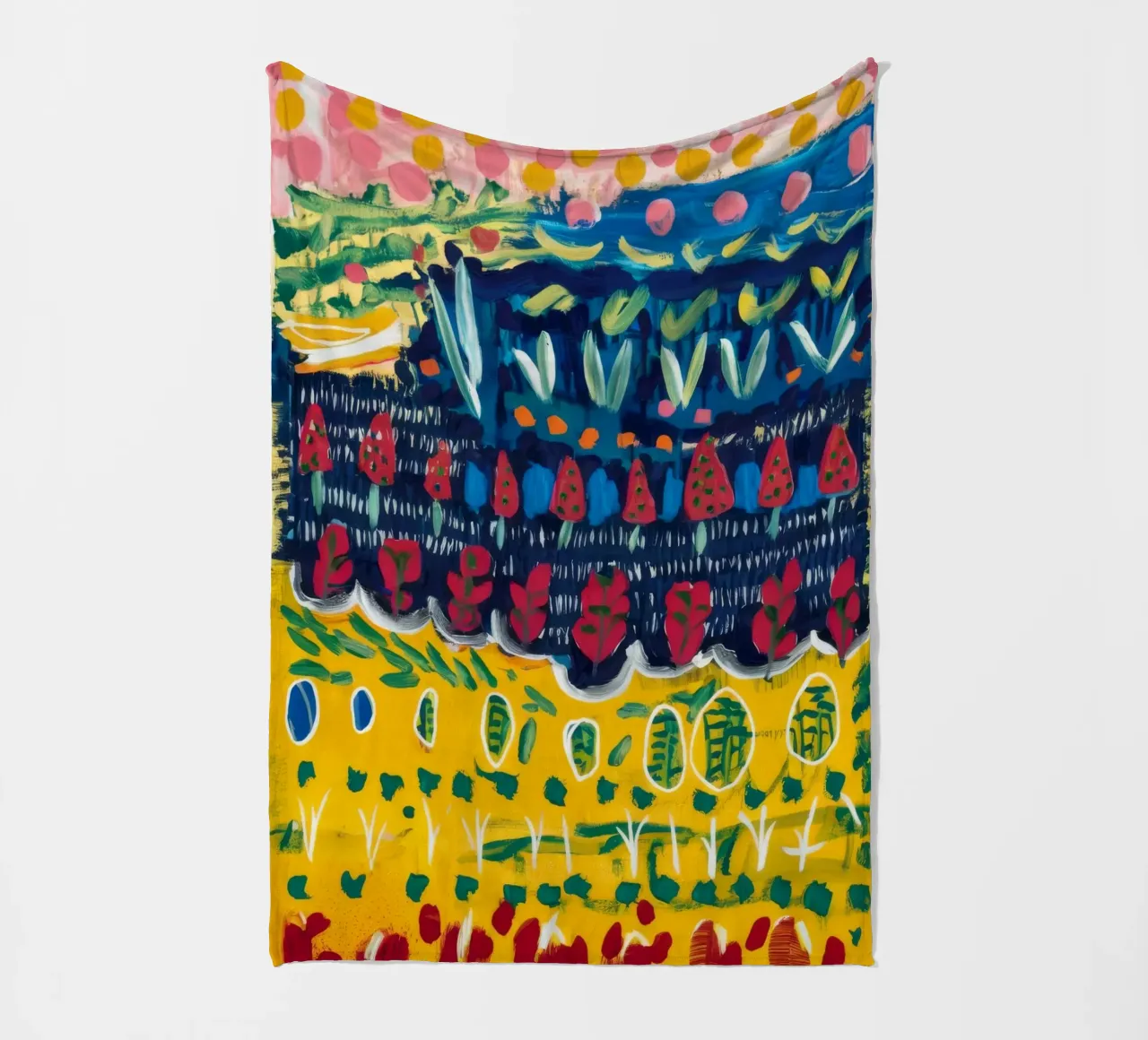 Nocturne Bloom Burst Fleecedecke von Sublime Layers