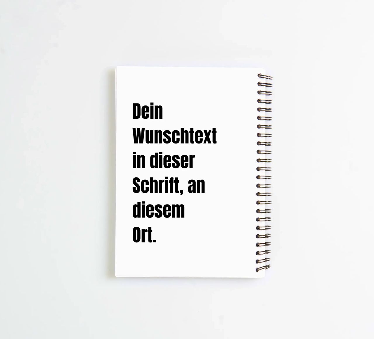 Wunschtext in schwarz weiß Ringbuch von WORTSPIEL