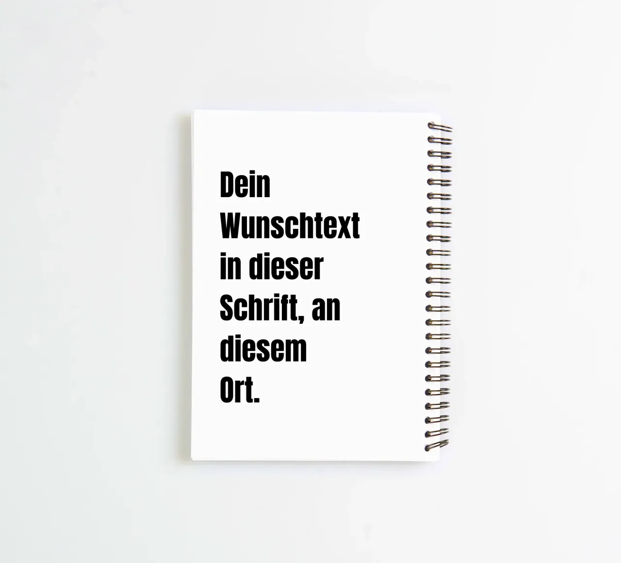 Wunschtext in schwarz weiß diario ad anelli da WORTSPIEL